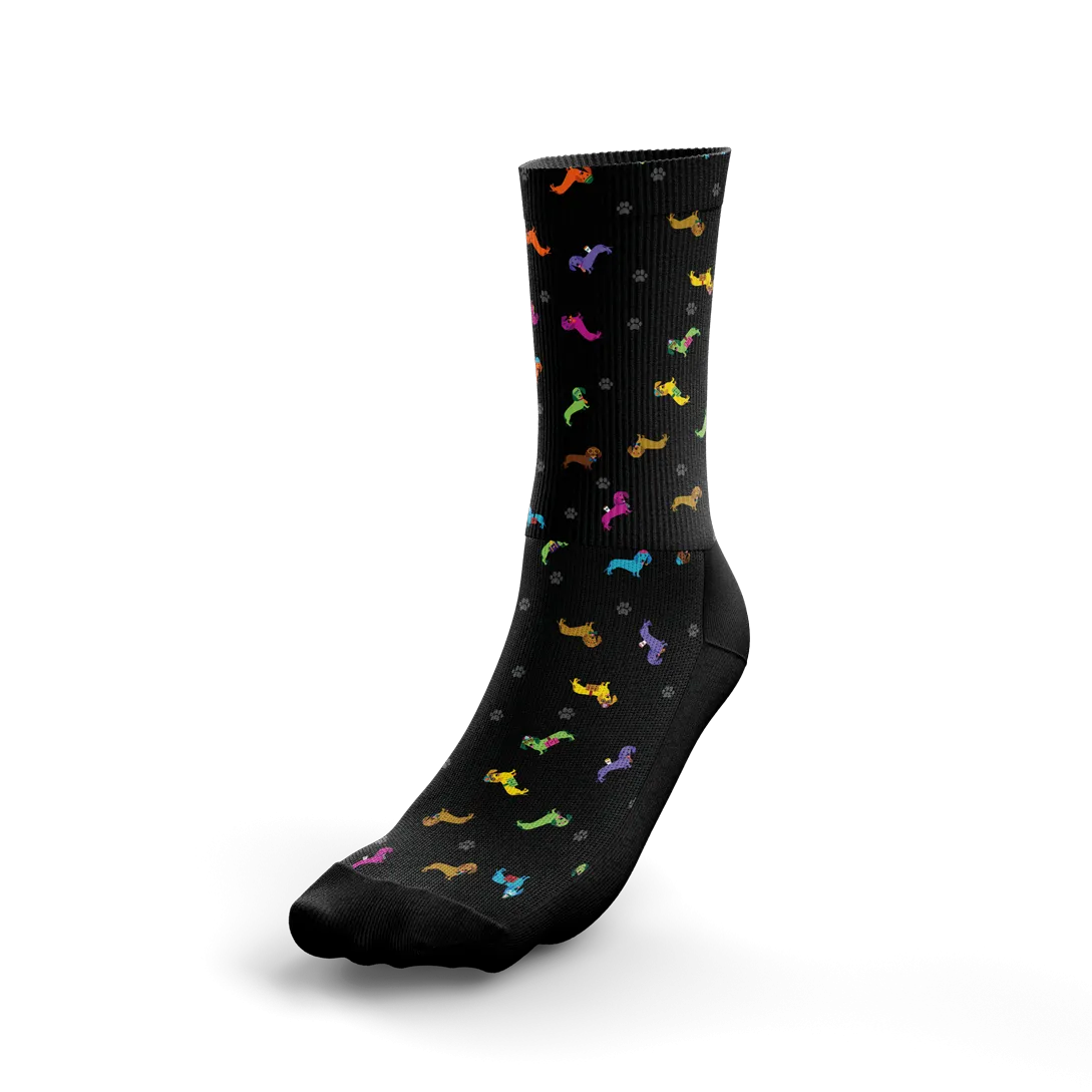 Colorful Dachshund Crew Socks