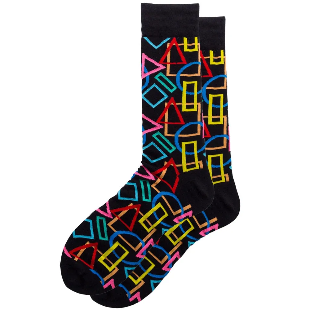 'Colorful Shapes' Crew Socks
