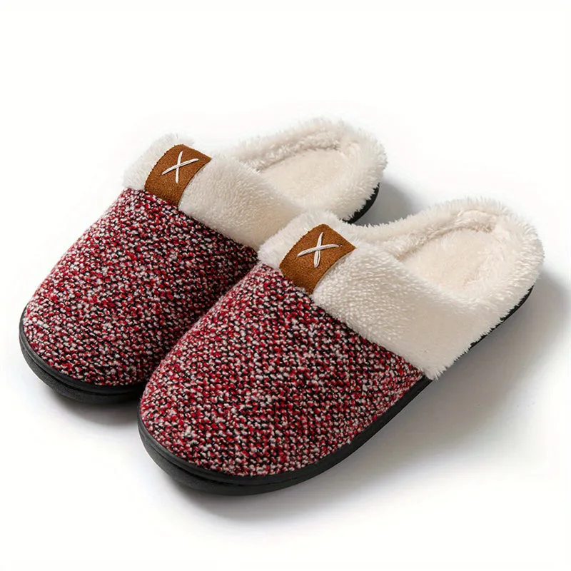Comfortable Fleece Lined Home Slippers for Women Men