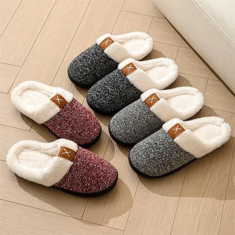 Comfortable Fleece Lined Home Slippers for Women Men