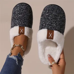 Comfortable Fleece Lined Home Slippers for Women Men