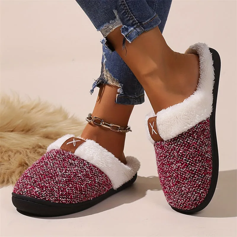 Comfortable Fleece Lined Home Slippers for Women Men