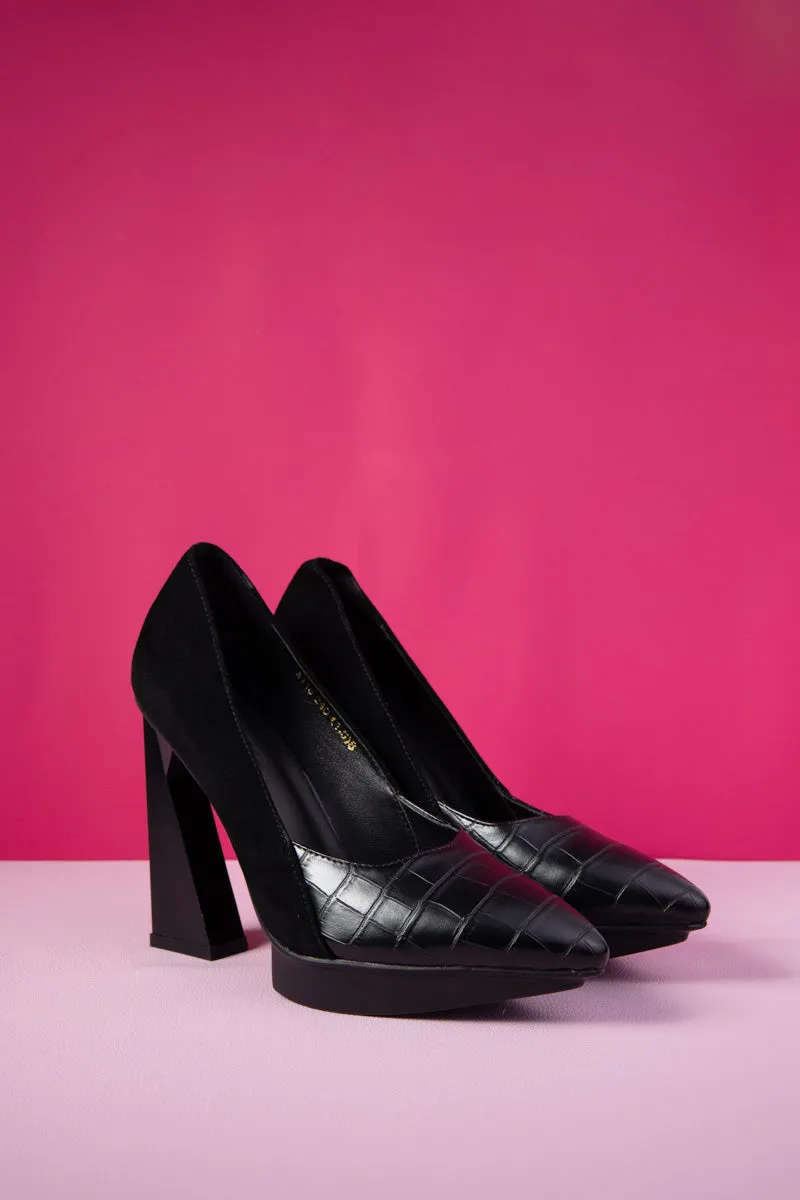 Copeland Leather Heel Pump - Black