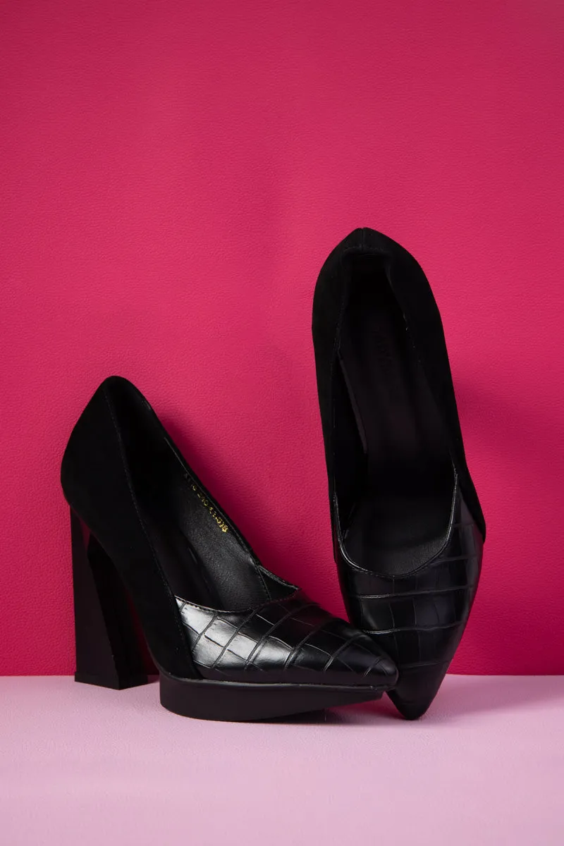 Copeland Leather Heel Pump - Black