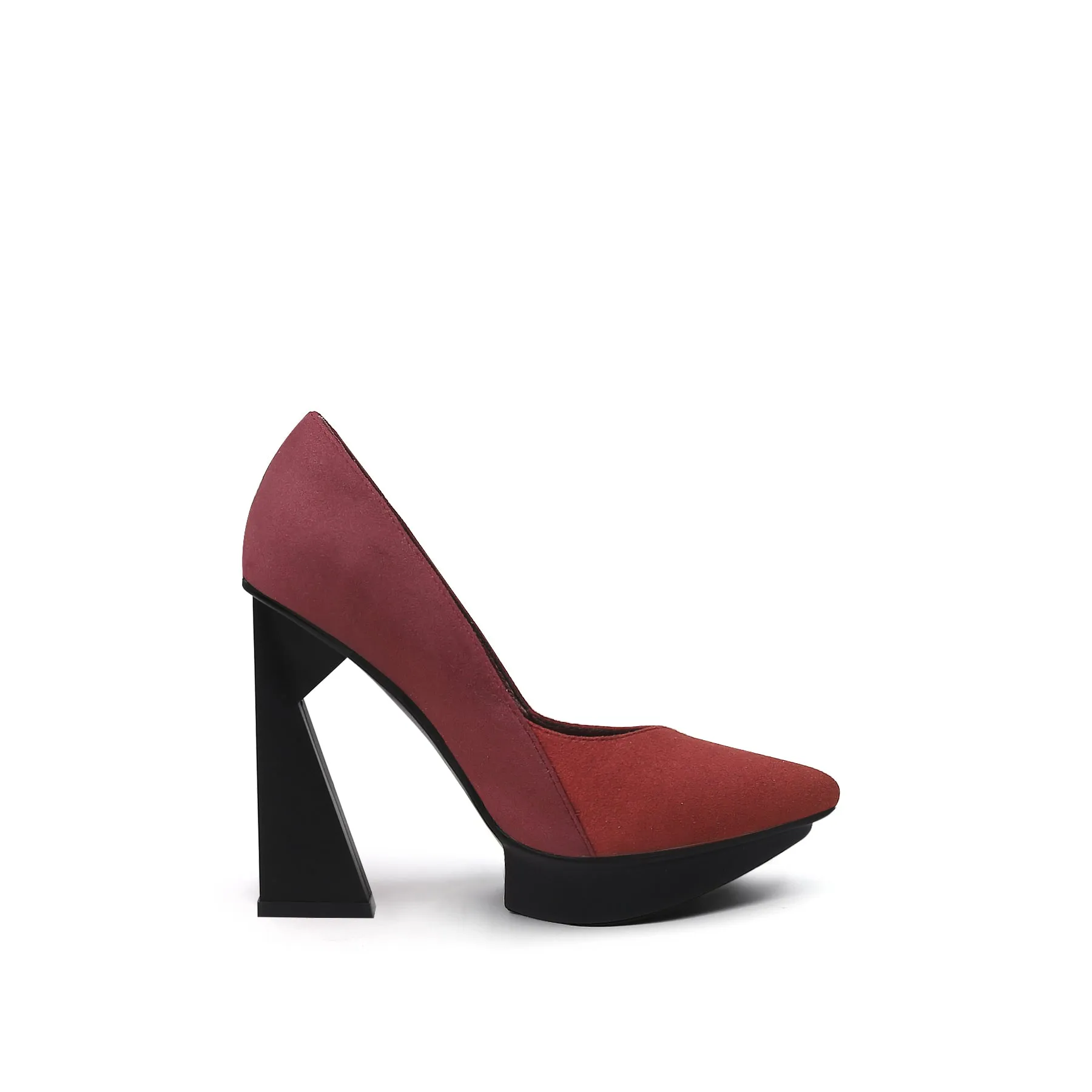 Copeland Leather Heel Pump - Claret