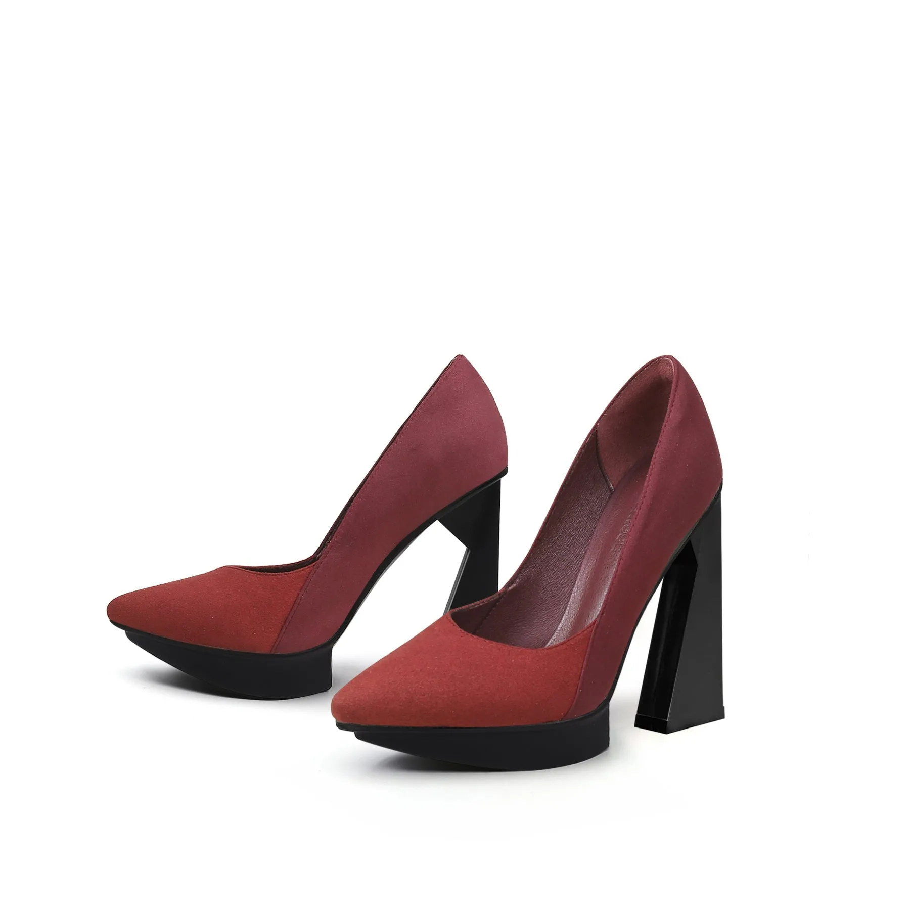 Copeland Leather Heel Pump - Claret