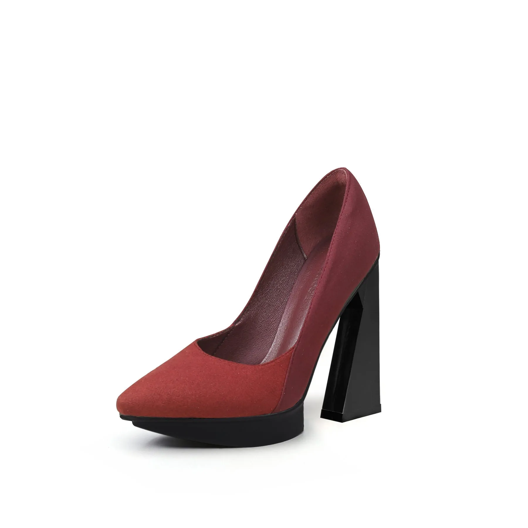 Copeland Leather Heel Pump - Claret