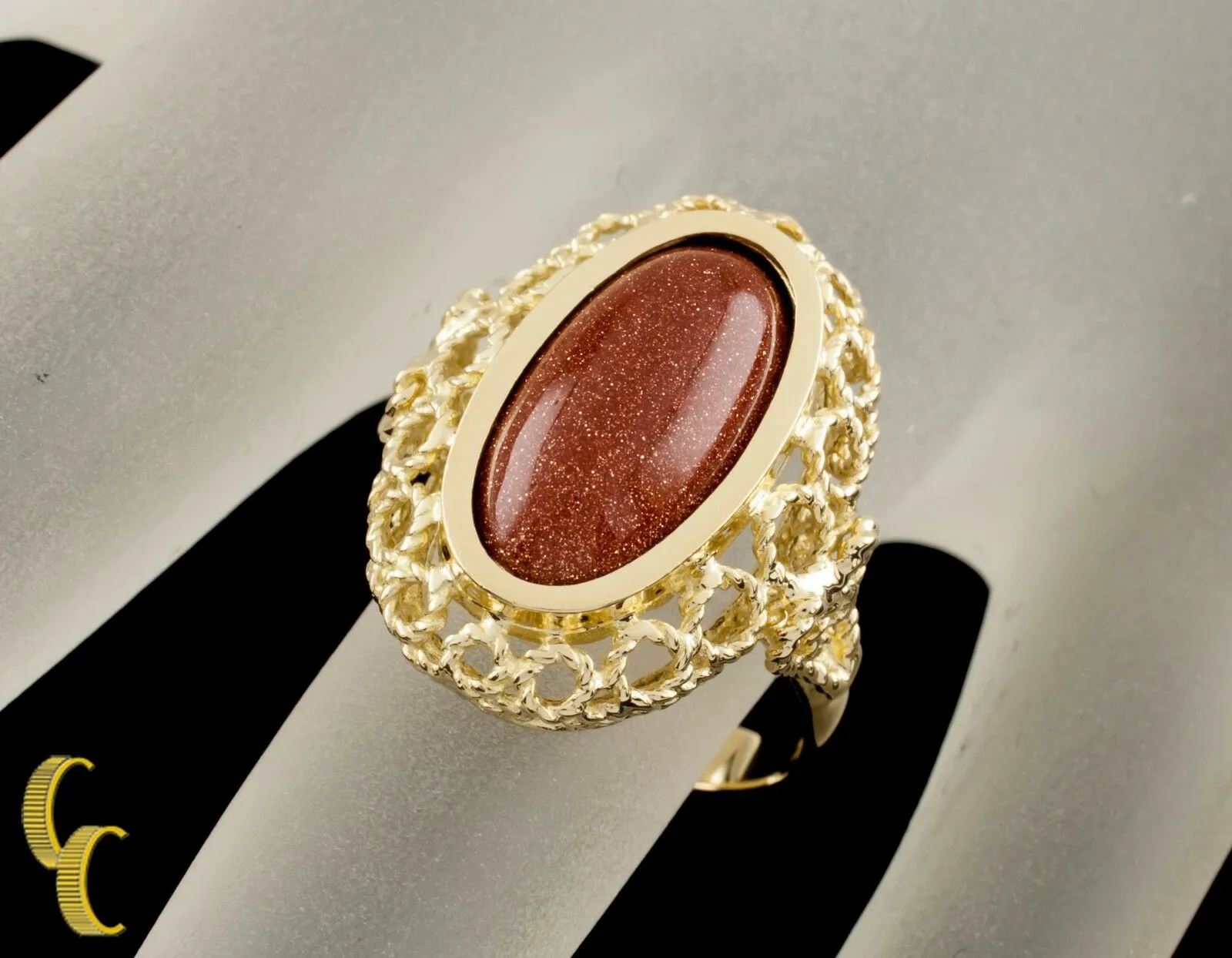 Corletto 18K Yellow Gold Goldstone Ring