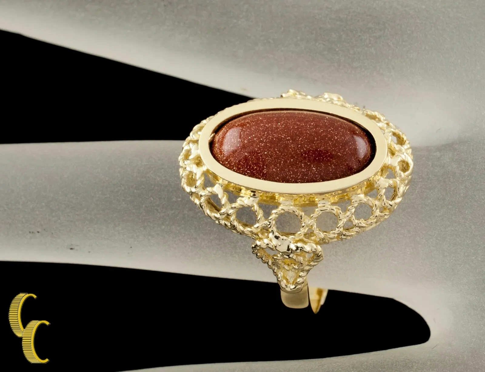 Corletto 18K Yellow Gold Goldstone Ring