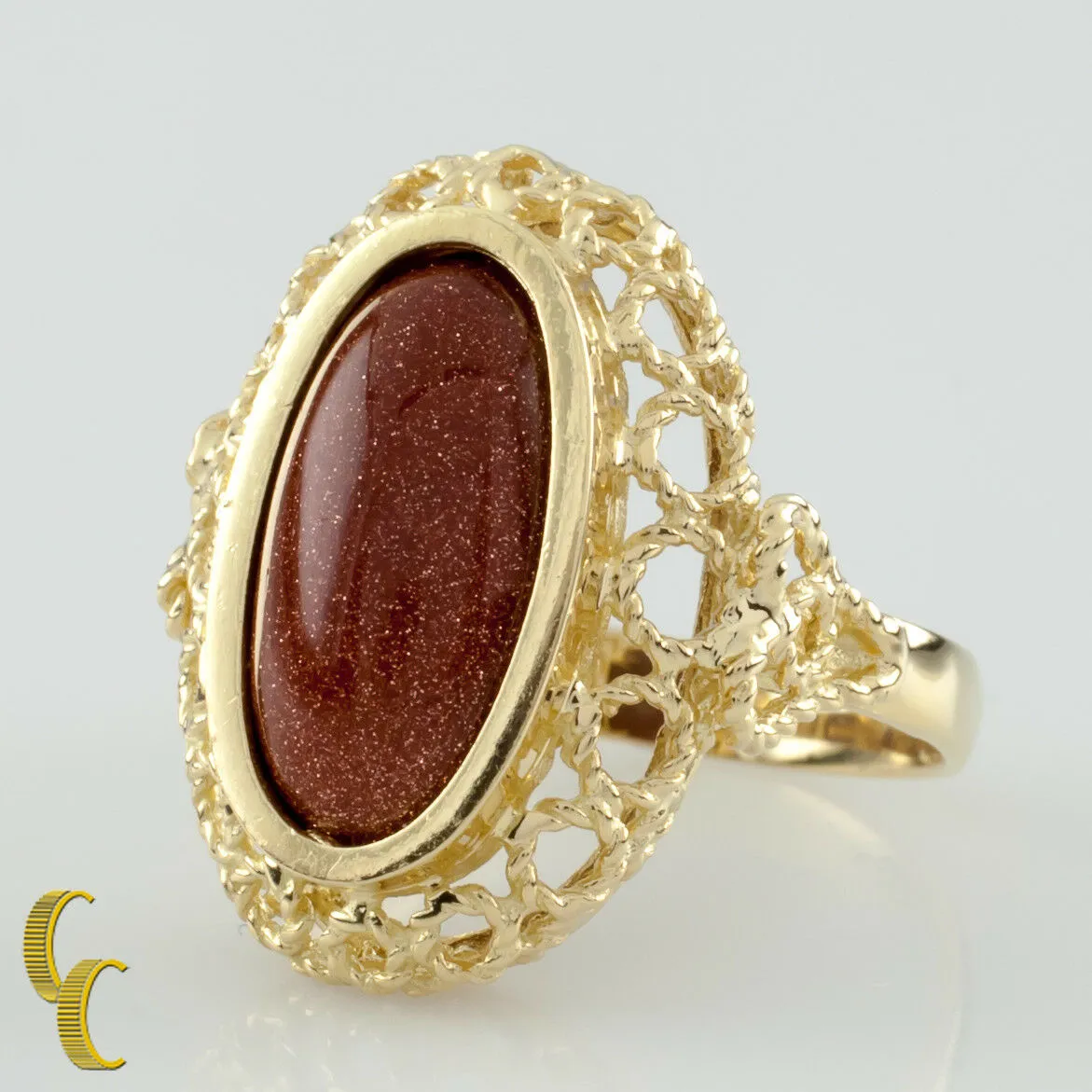 Corletto 18K Yellow Gold Goldstone Ring
