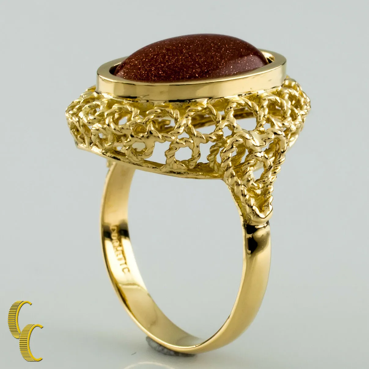 Corletto 18K Yellow Gold Goldstone Ring