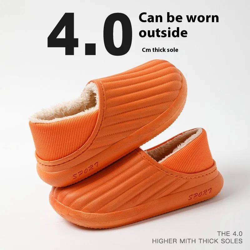 Cotton Slippers Men's Home Water-proof Bag Heel Warm Indoor