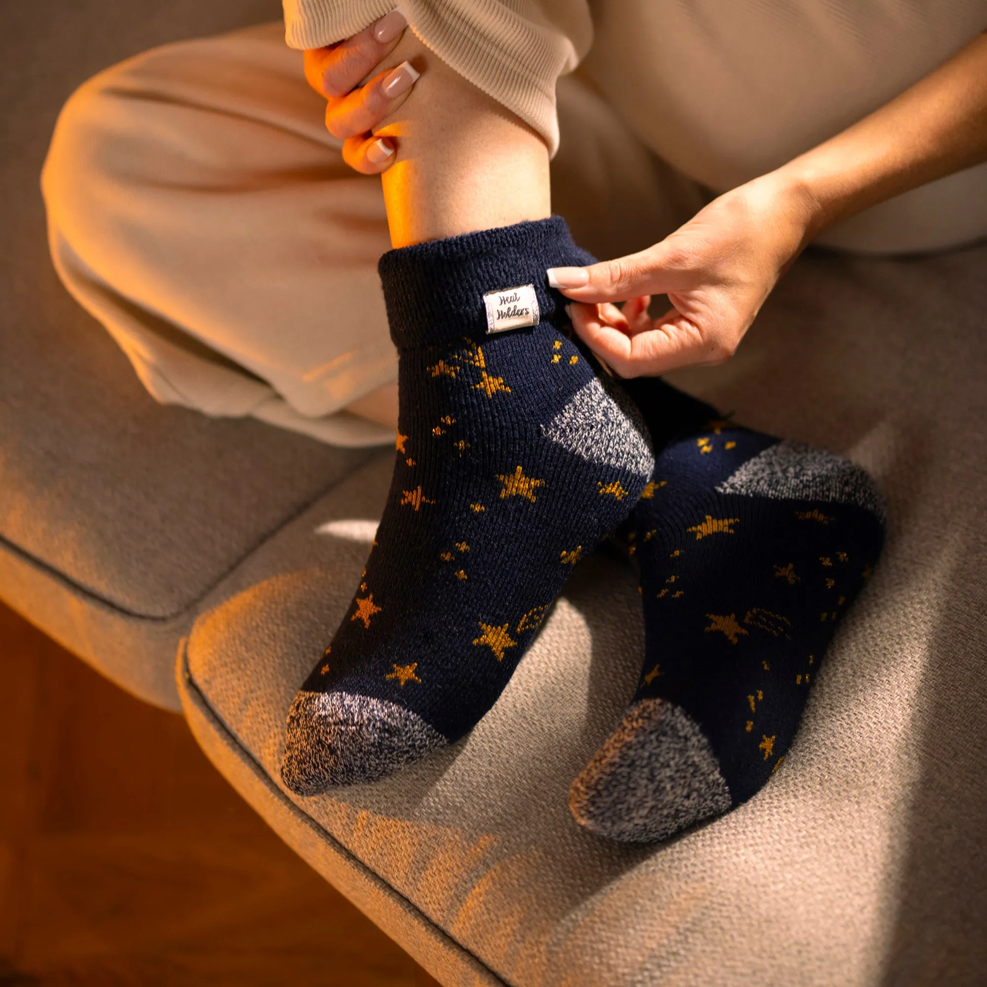 Cozy Turn-Over Cuff Lounge Socks | Warm Winter Socks for Women