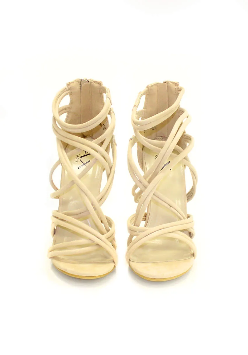 Cream Strappy Stiletto Heel