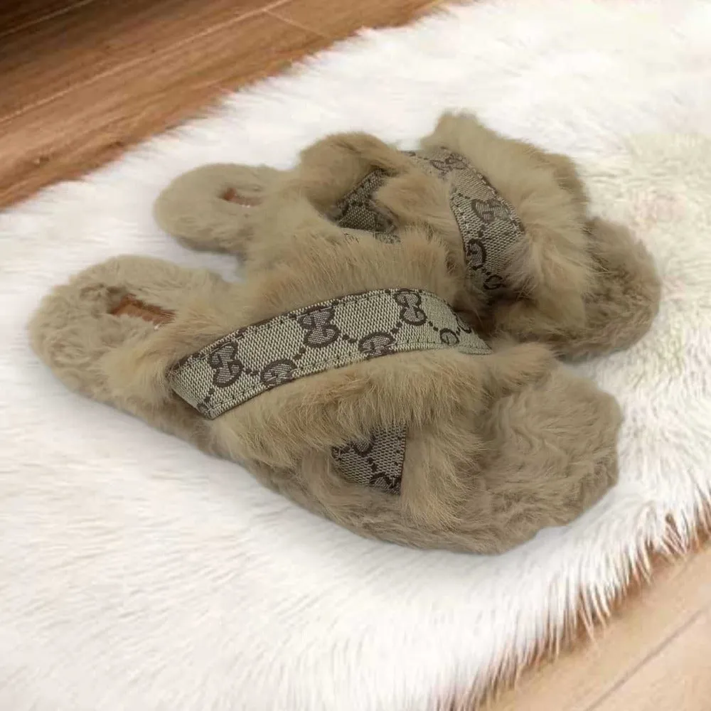 Cross Plush 1 Slippers
