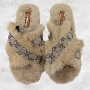 Cross Plush 1 Slippers