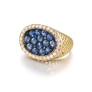 Crownwork Sapphire Cocktail Ring