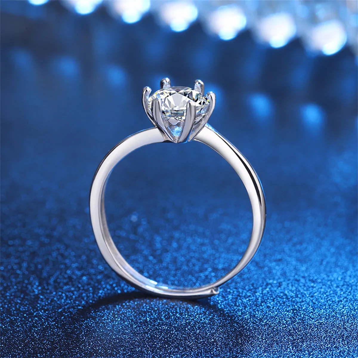 Crystal & Silver-Plated Cocktail Ring