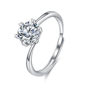 Crystal & Silver-Plated Cocktail Ring