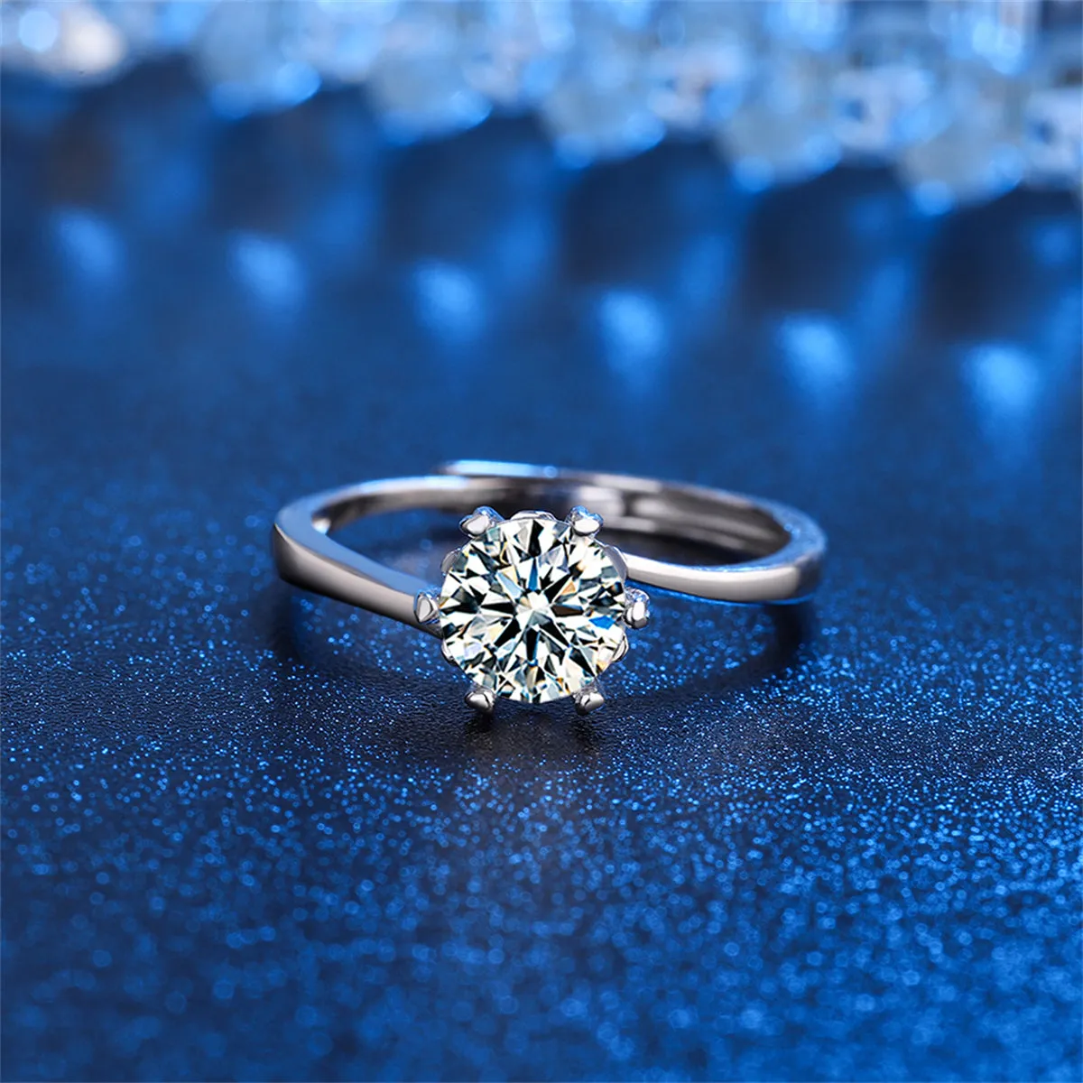 Crystal & Silver-Plated Cocktail Ring