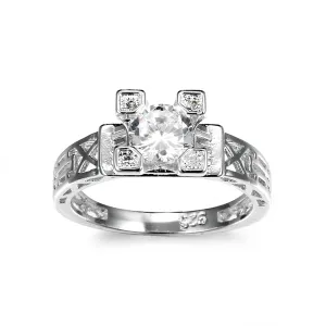 Crystal & Silver-Plated Cocktail Ring