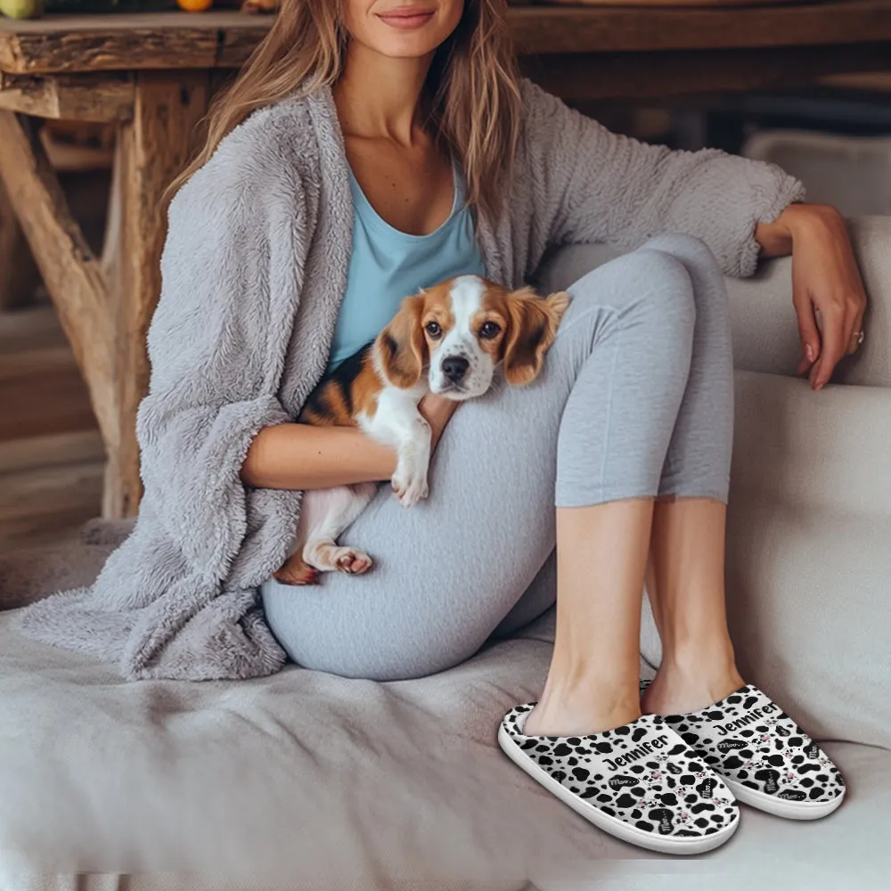 Customize Cow Moo In Pattern Slippers For Cow Lovers