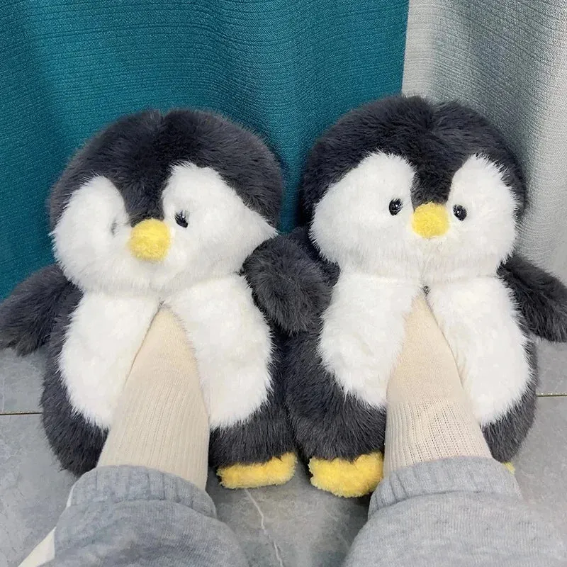 Cute Cartoon Cat Plush Slippers – Cozy Indoor Furry Slippers for Women & Men | Soft Winter Warmth