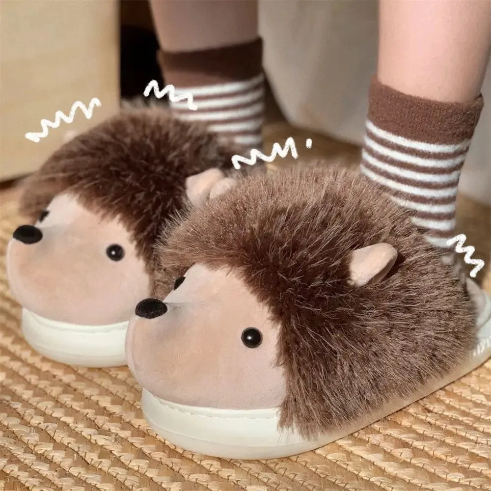 Cute Cartoon Cat Plush Slippers – Cozy Indoor Furry Slippers for Women & Men | Soft Winter Warmth
