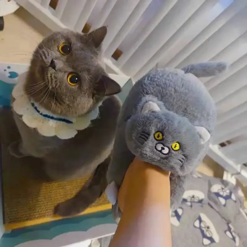 Cute Cartoon Cat Plush Slippers – Cozy Indoor Furry Slippers for Women & Men | Soft Winter Warmth
