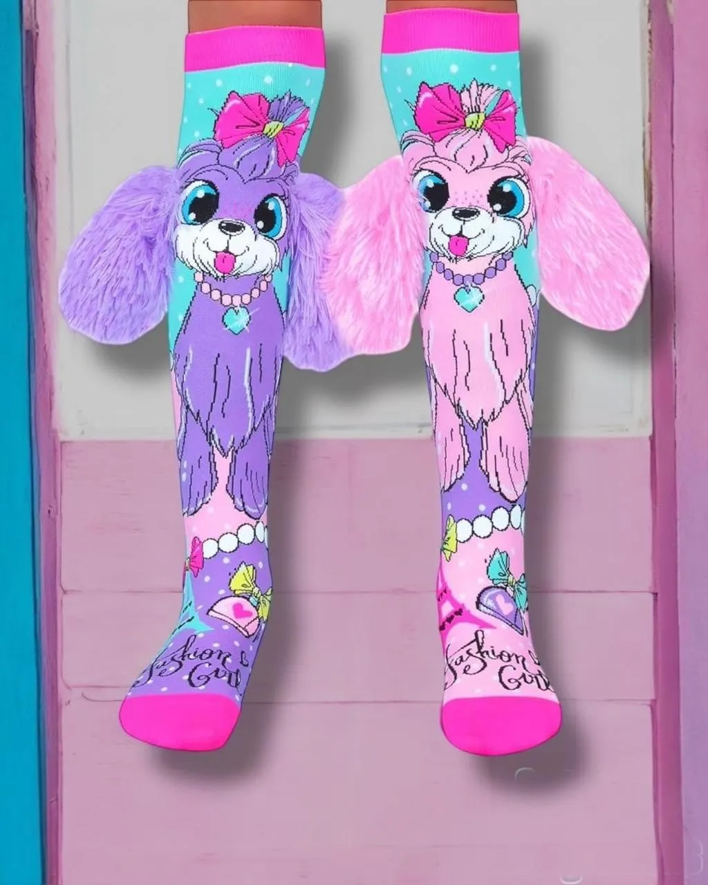 Cute Dog Colorful Long Socks
