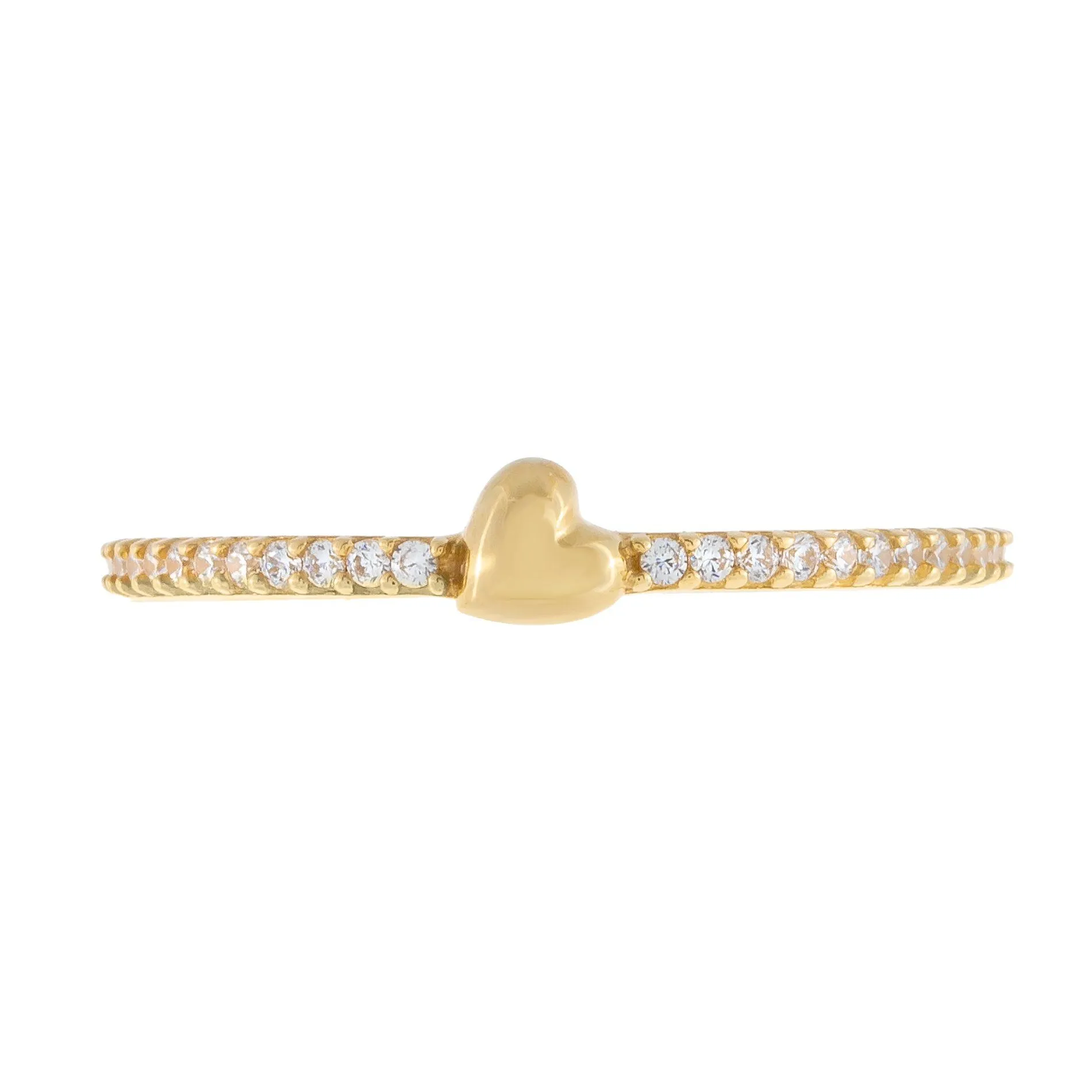 CZ Heart Ring 14K
