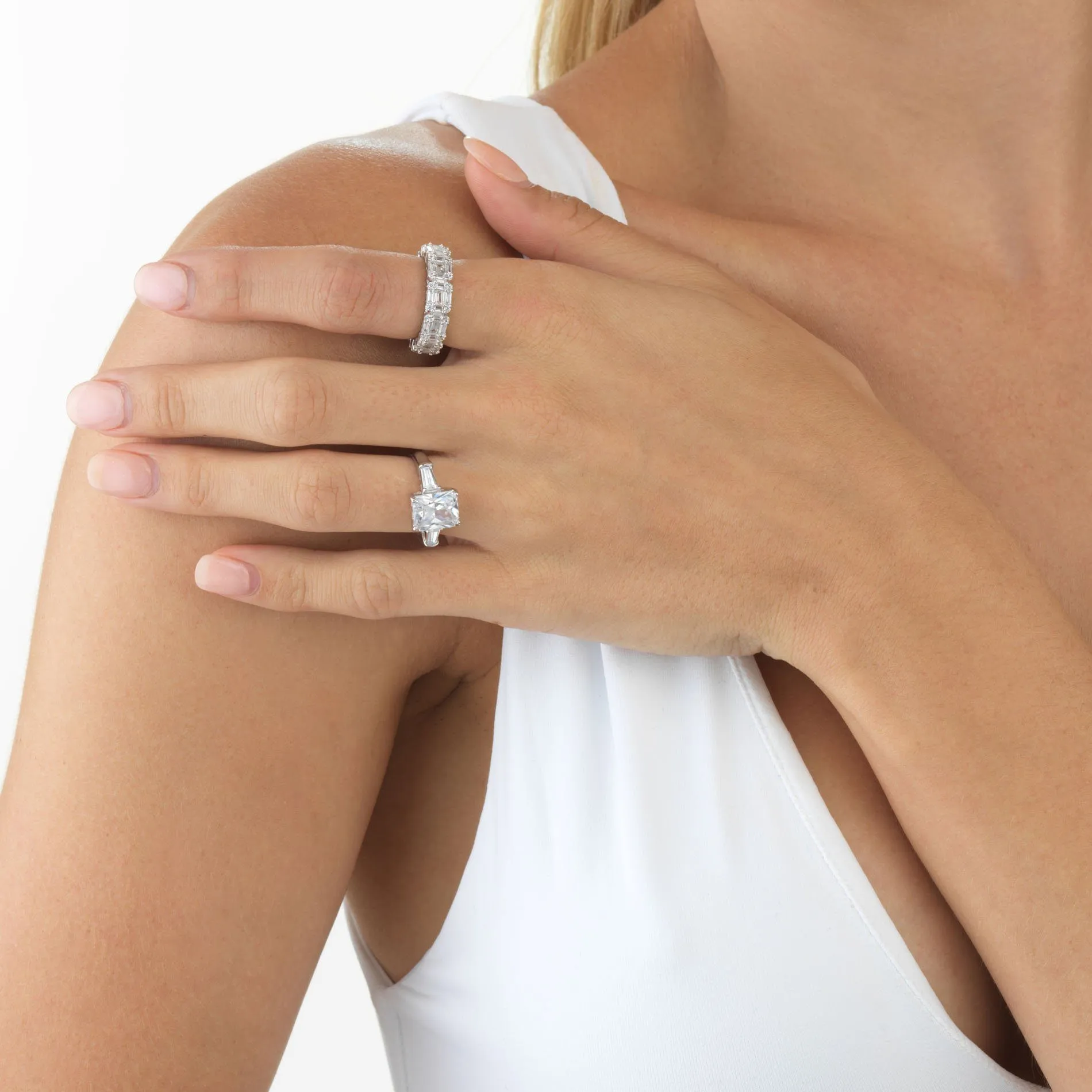 CZ Rectangle Ring
