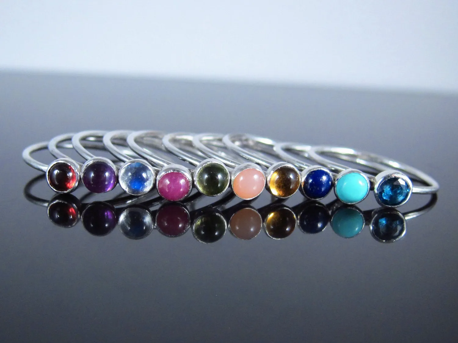 Dainty February Birthstone Ring Amethyst-Sterling Silver