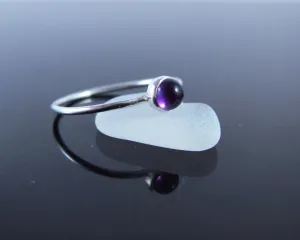 Dainty February Birthstone Ring Amethyst-Sterling Silver