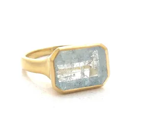 Deco Aquamarine Ring