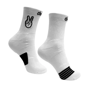 DEUCE PERFORMANCE MID SOCKS | White