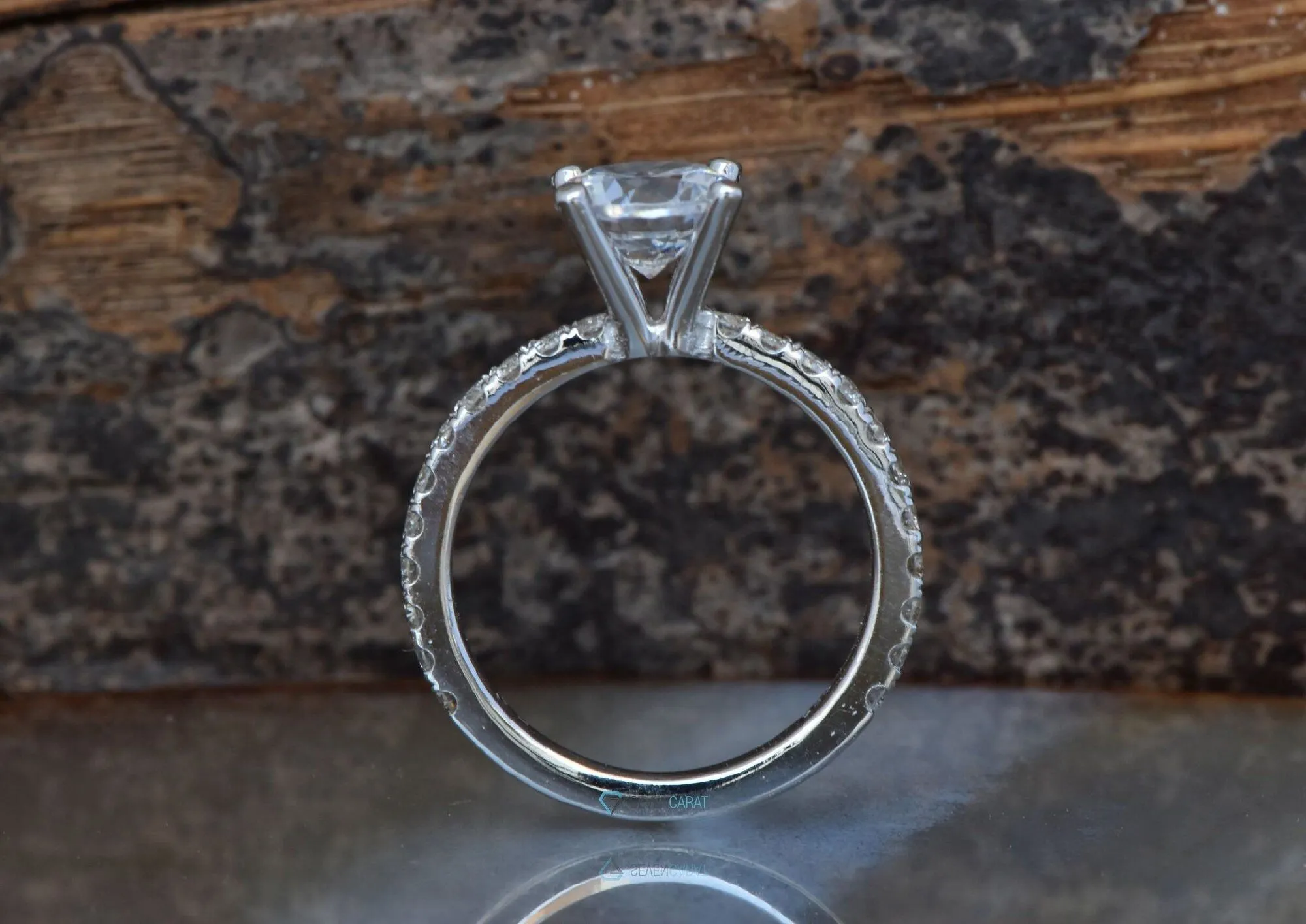 Diamond Engagement Ring 1.50 ct-White Gold solitaire ring-Bridal Jewelry-Anniversary-1 carat diamond-Dainty Promise Ring-Round engagement