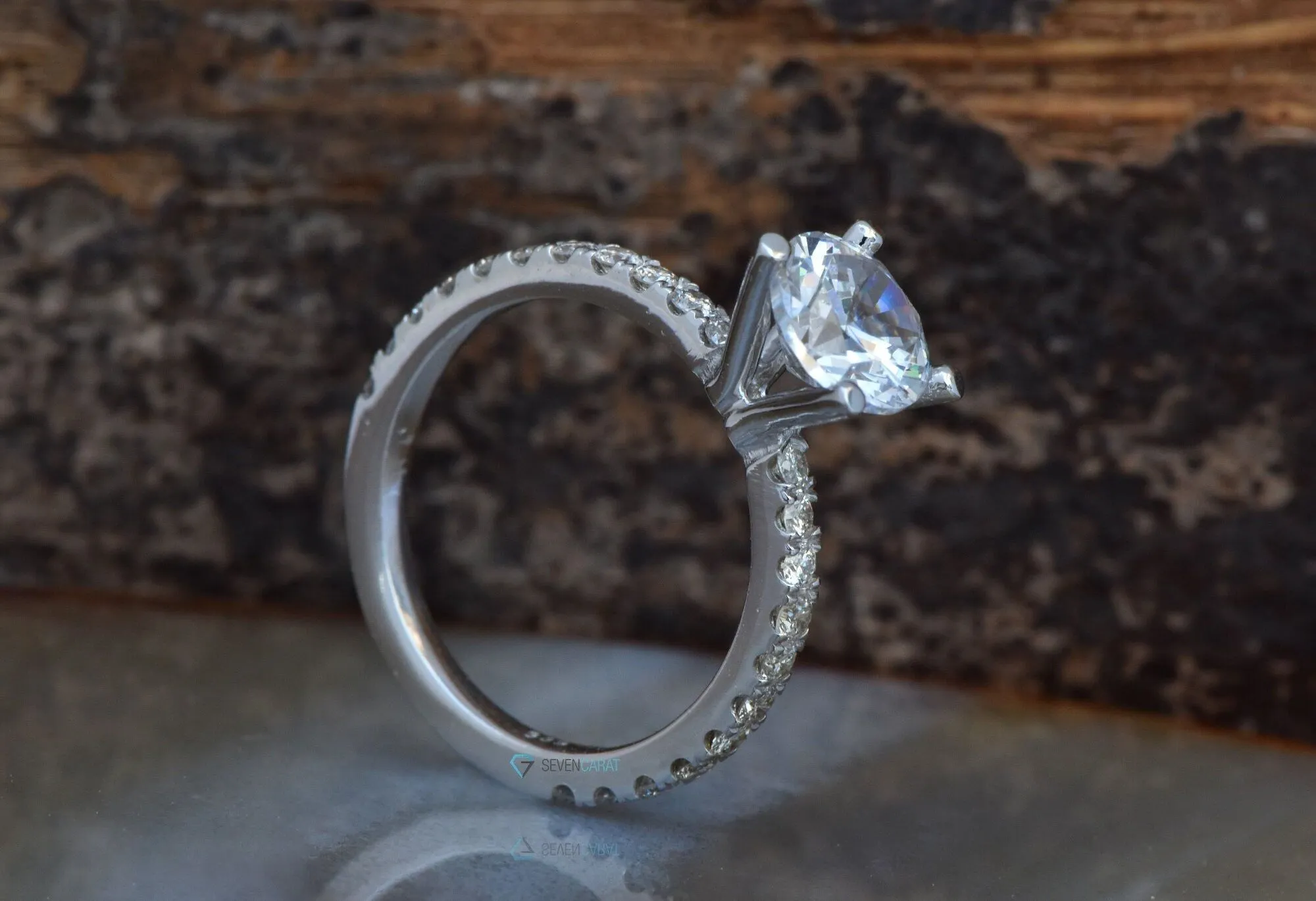 Diamond Engagement Ring 1.50 ct-White Gold solitaire ring-Bridal Jewelry-Anniversary-1 carat diamond-Dainty Promise Ring-Round engagement
