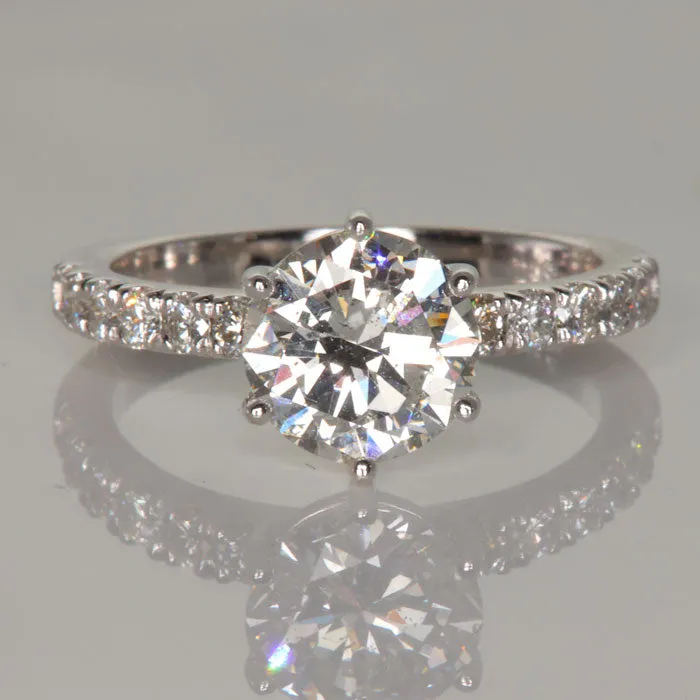 Diamond Engagement Ring 1.99 Carat Center Diamond