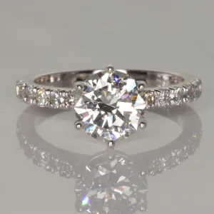 Diamond Engagement Ring 1.99 Carat Center Diamond