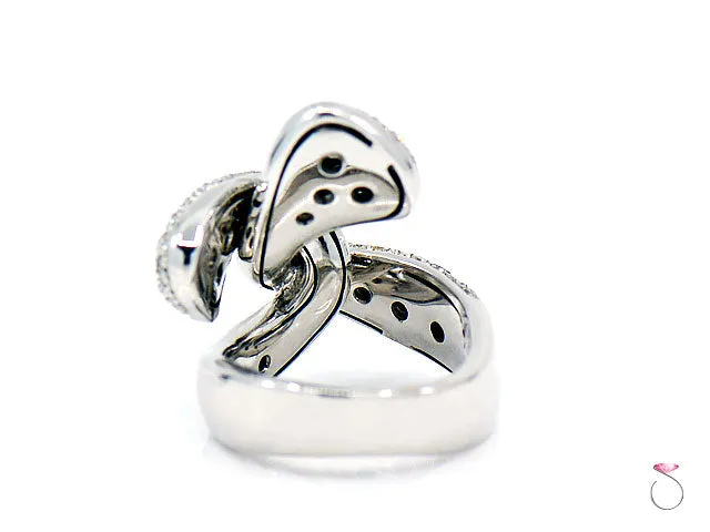 Diamond Ribbon Cocktail Ring 2.47 ct. G, VS in 18K White Gold By Assor Gioielli