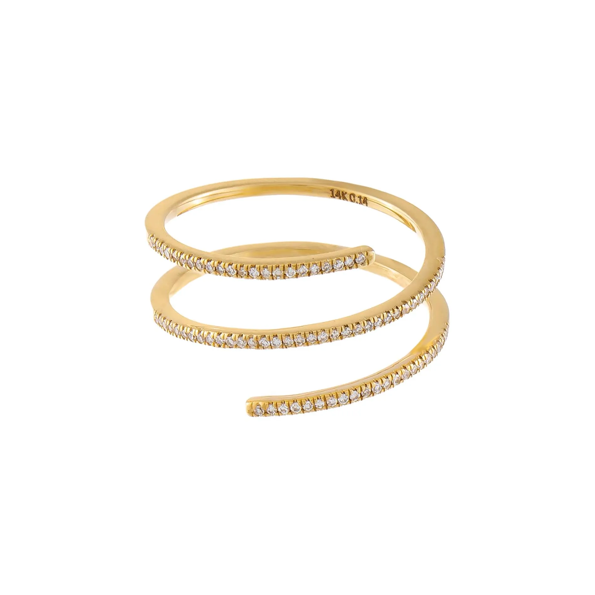 Diamond Triple Wrap Ring 14K