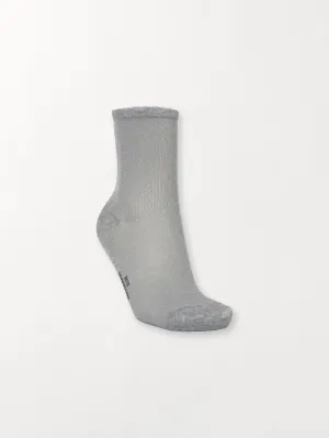 Dina Solid Glittersock - Grey