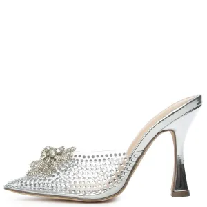 Divinny-1 Clear Rhinestone Pump