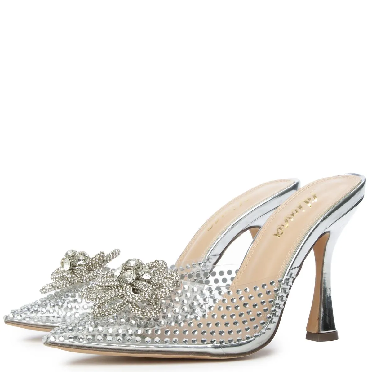 Divinny-1 Clear Rhinestone Pump