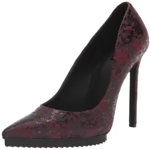 DKNY Women's Carisa Pointed Toe Pump, Bordeaux, 5
