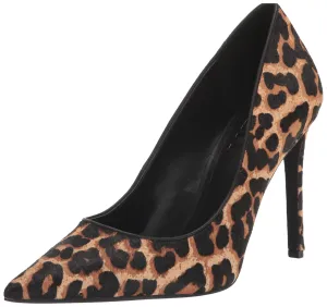 DKNY Women's Mabi Pointed Toe Pump Heeled Sandal, Leopard, 5