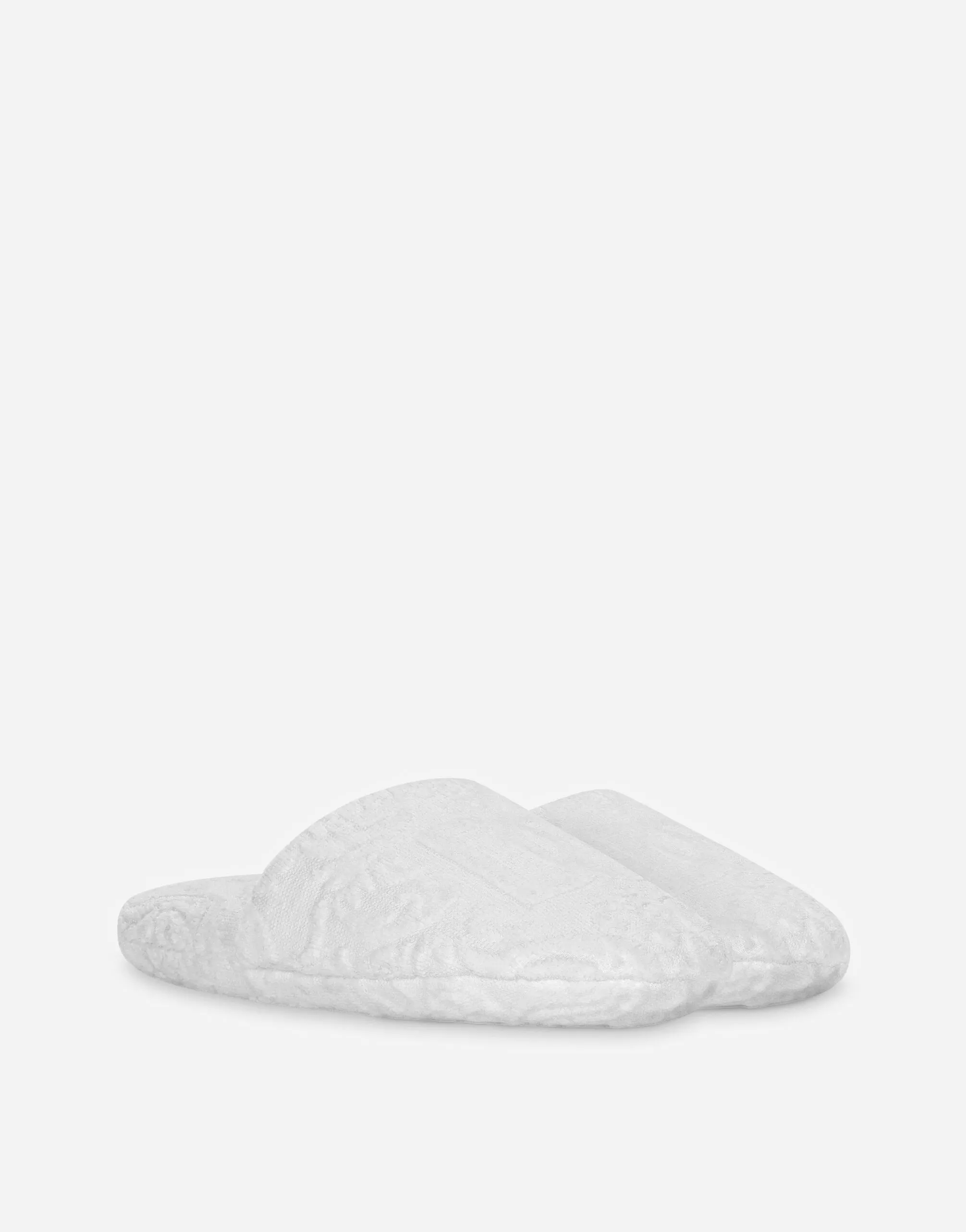 Dolce & Gabbana Casa DG Logo Jacquard Slippers in White