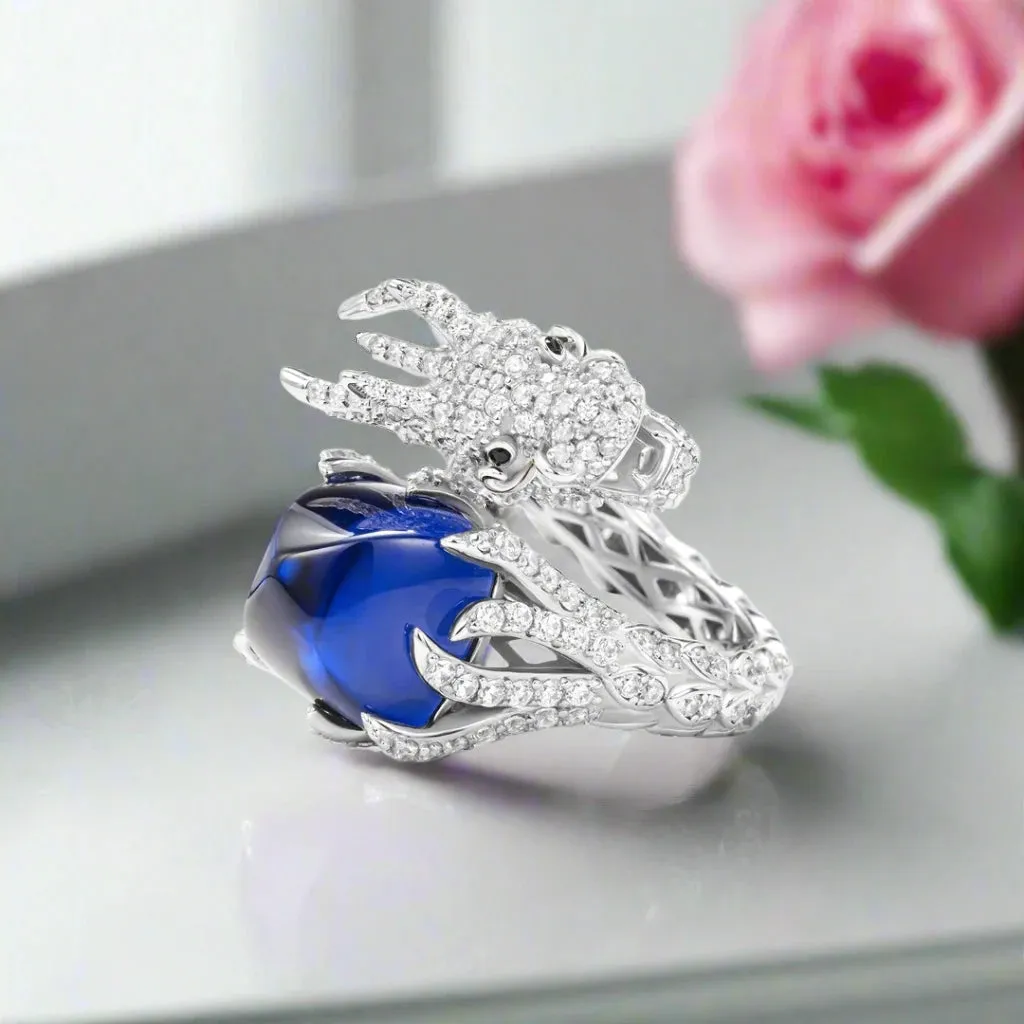 Dragon with Diamond Cocktail Ring