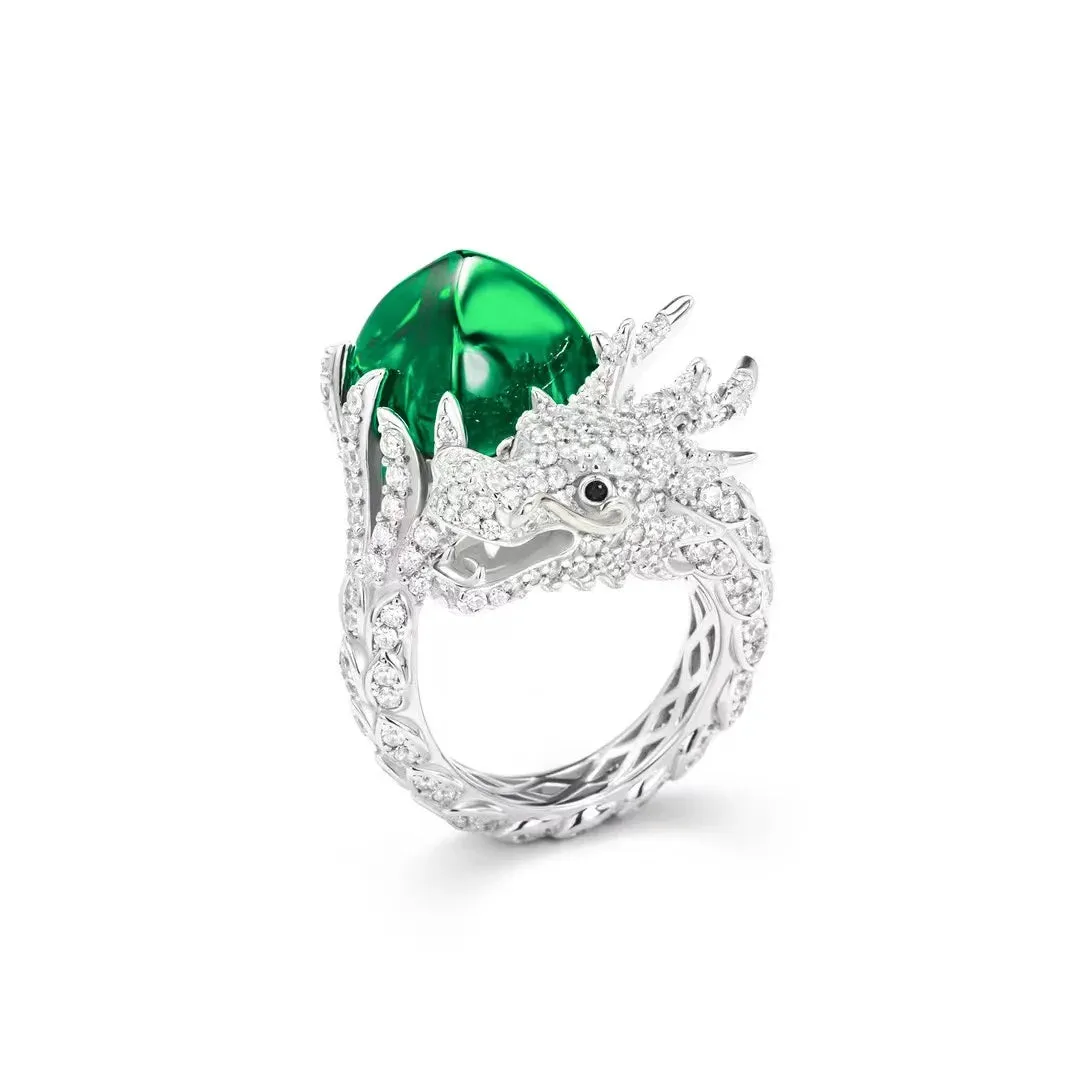 Dragon with Diamond Cocktail Ring